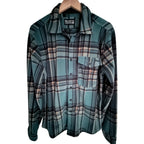 Billabong Adventure Division Fleece Shirt Jacket Mens Medium Green Plaid
