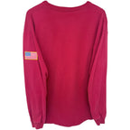 Carhartt Men's Red Men's Dearborn Loose Fit Heavyweight Long Sleeve Pocket T-Shirt T-Shirt — back view
