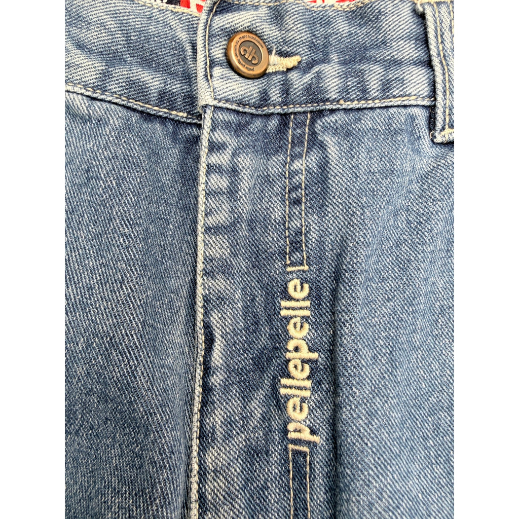 Pelle Pelle Denim Pants Mens 38 Blue Baggy Hip Hop Jean Shorts