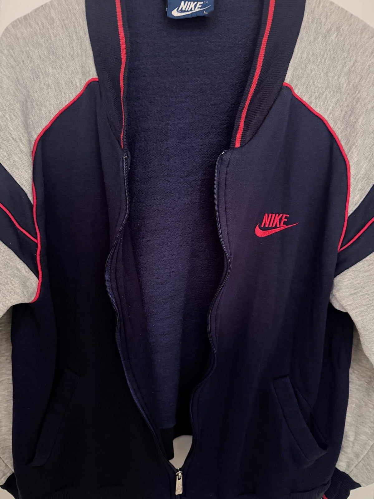 Nike Men's Blue Colorblock Full-Zip Fleece Sweatshirt — view 4