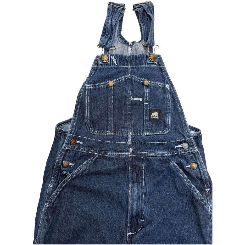 Berne Men's Heritage Denim Bib Overalls 32x32 Dark Wash
