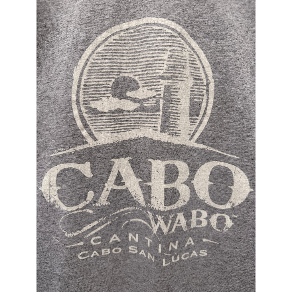Cabo Wabo Cantina Long Sleeve Shirt Mens Large Gray Cabo San Lucas Graphic Tee