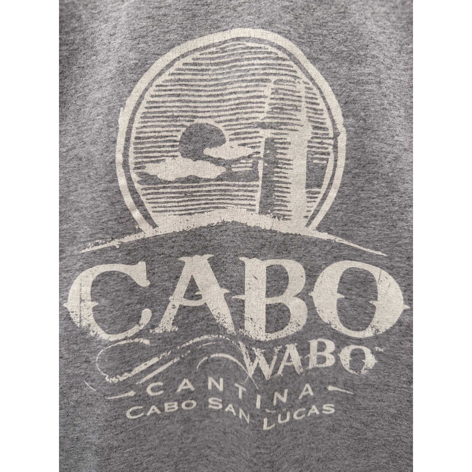 Cabo Wabo Cantina Long Sleeve Shirt Mens Large Gray Cabo San Lucas Graphic Tee