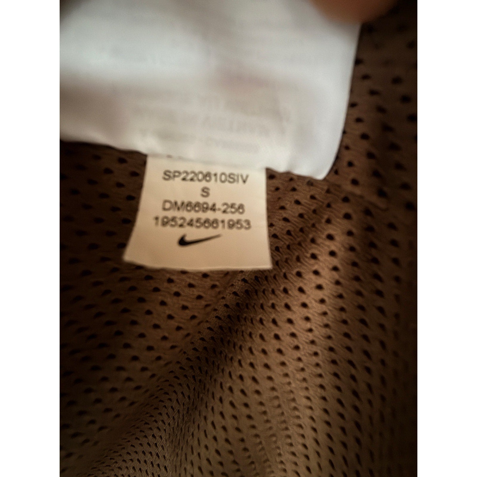 Nike Womens Small Brown Windbreaker Jacket Mesh Lined Full Zip SP220010SIV - product photo 7