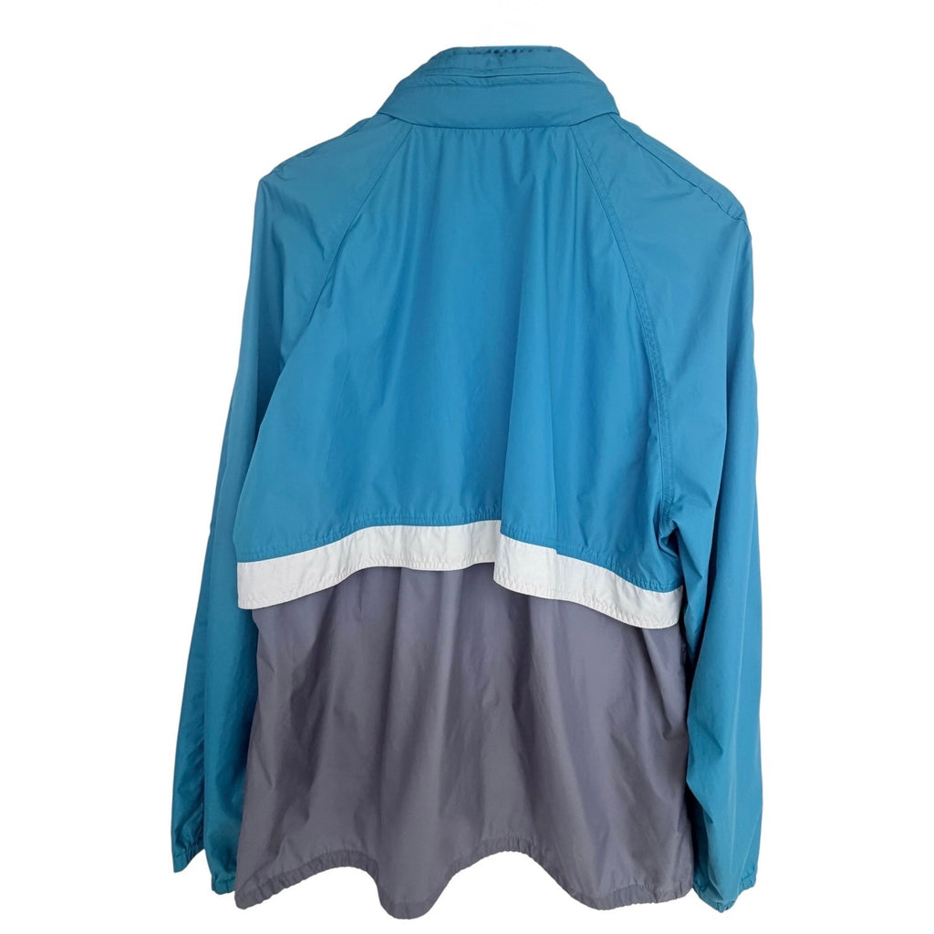 Woolrich Windbreaker Jacket Mens Large Blue Gray Full Zip Lightweight