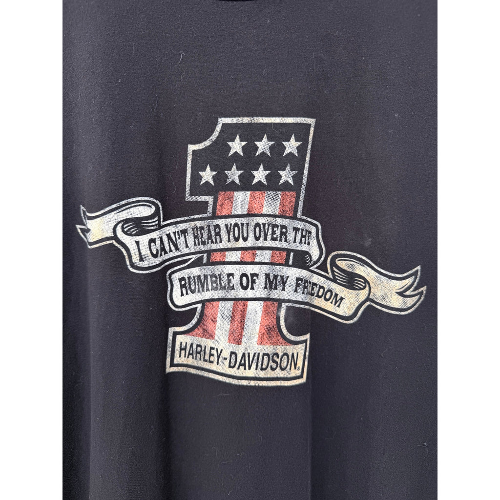 Harley Davidson Kid Rock Rebel Soul T Shirt Mens XL Black Graphic Tee