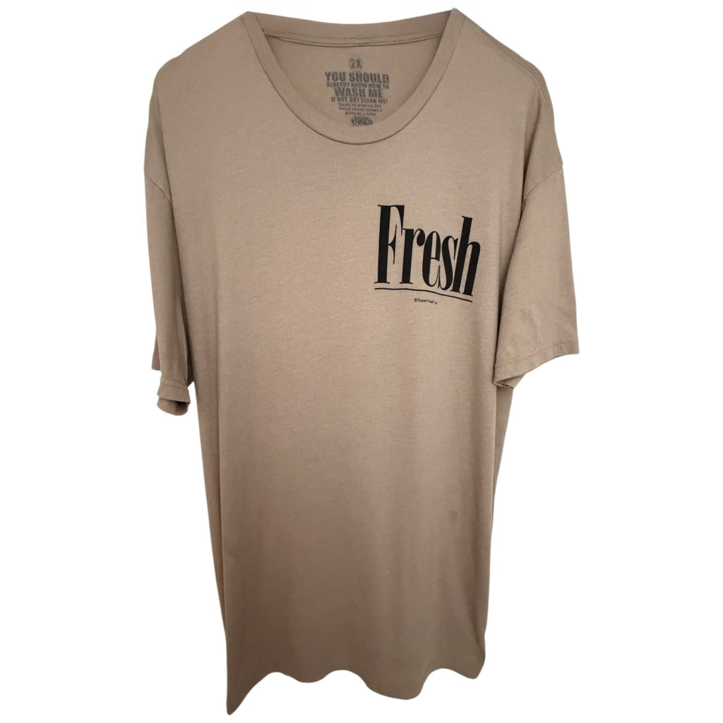Superfresh Men's Beige Fresh Worldwide T-Shirt — front view