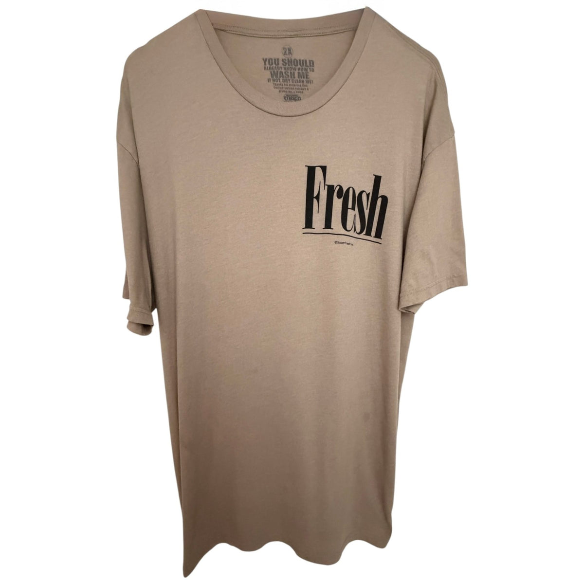 Superfresh Men's Beige Fresh Worldwide T-Shirt — front view