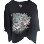 Dale Earnhardt Jr 88 Amp Energy NASCAR Womens Cropped Graphic T Shirt Black 3XLT