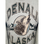 Abercrombie Denali Alaska Wolf Oversized Crewneck Women's XS
