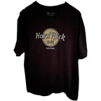 Hard Rock Cafe Saipan Graphic T Shirt Mens XL Black Logo Tee