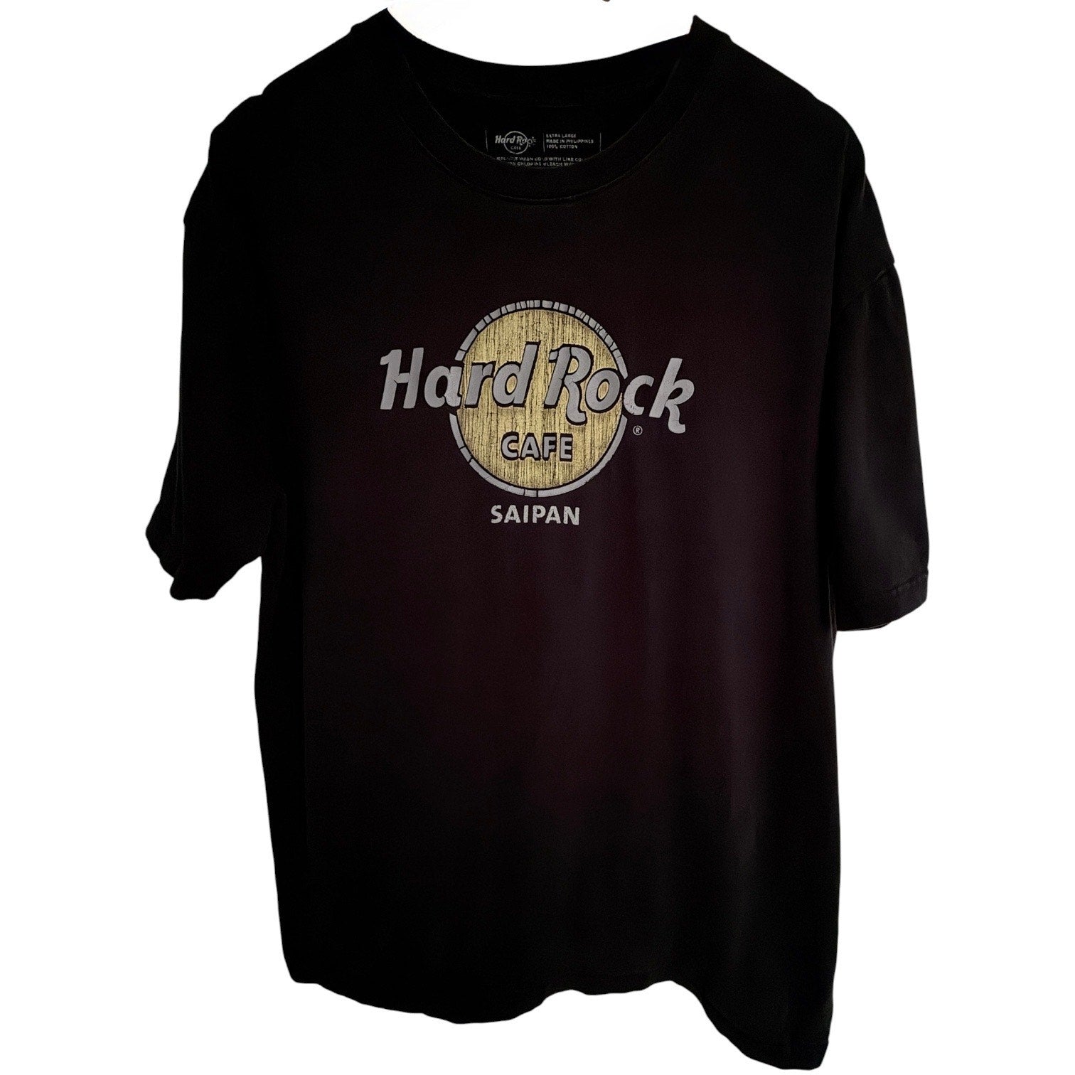 Hard Rock Cafe Saipan Graphic T Shirt Mens XL Black Logo Tee