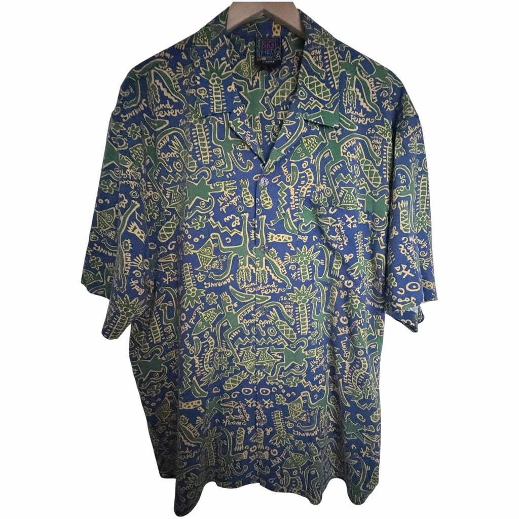 Big Hed Designs Hawaiian Shirt Mens XL