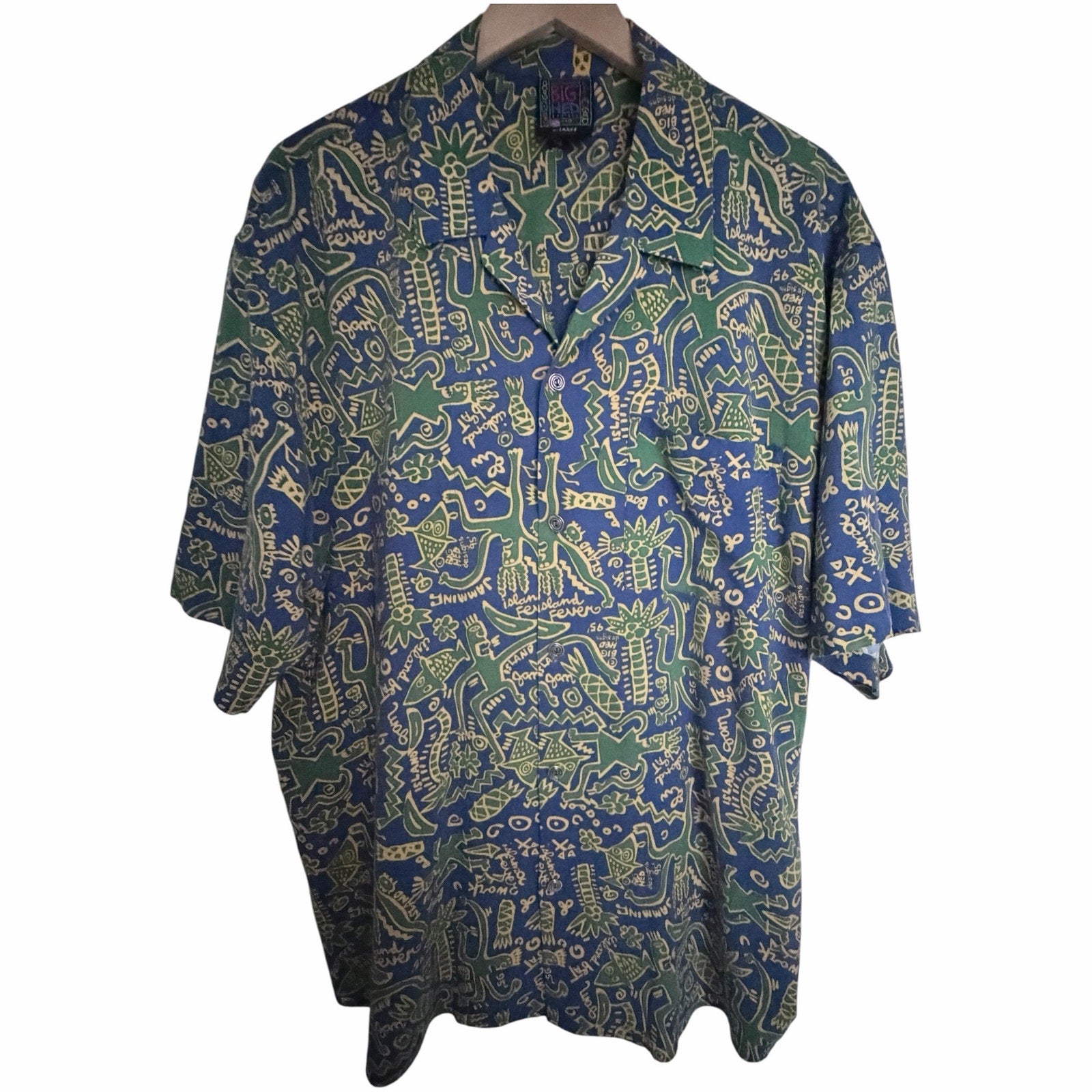 Big Hed Designs Hawaiian Shirt Mens XL