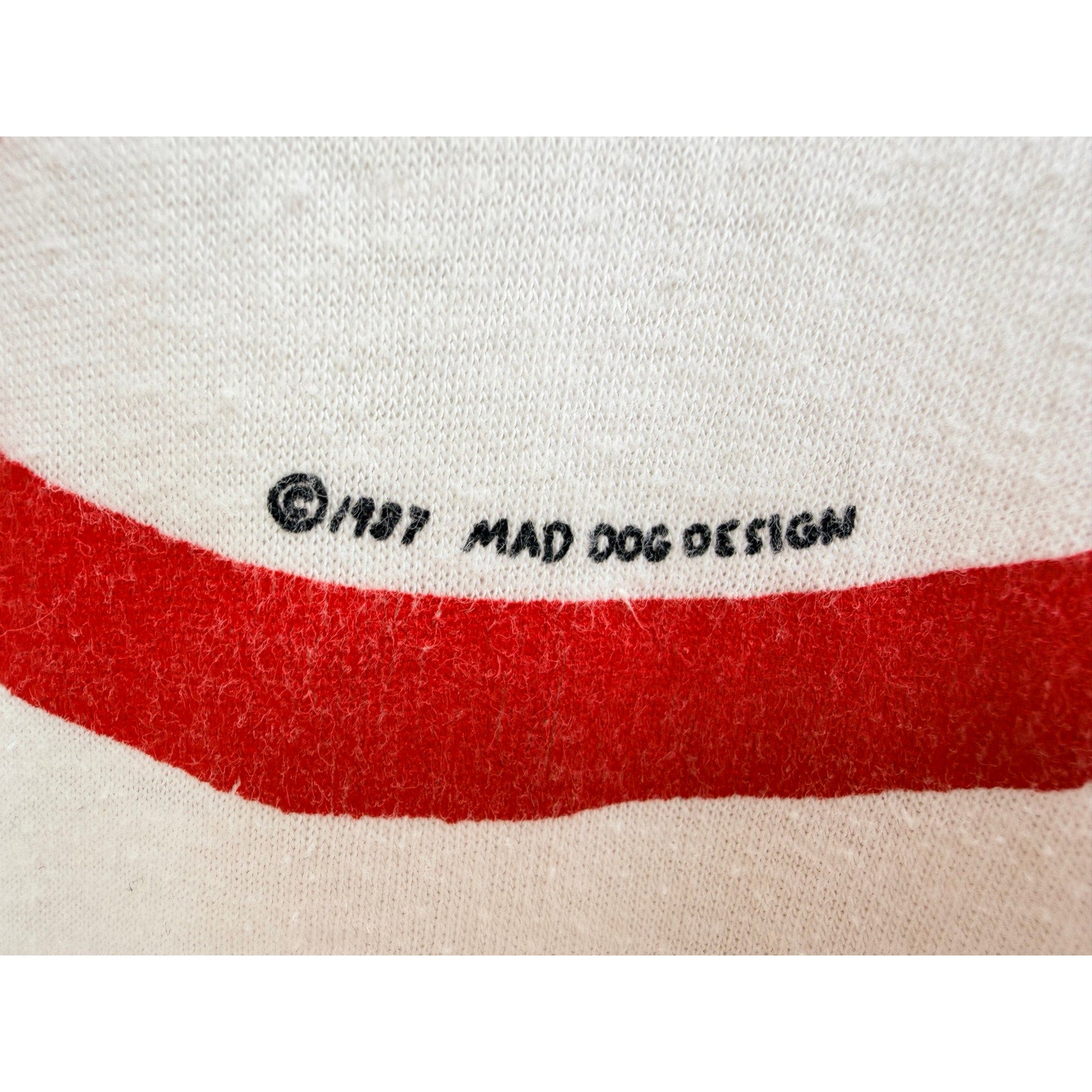 Vintage Cruising Prohibited T Shirt Mens Medium White 1987 Mad Dog Design Tee