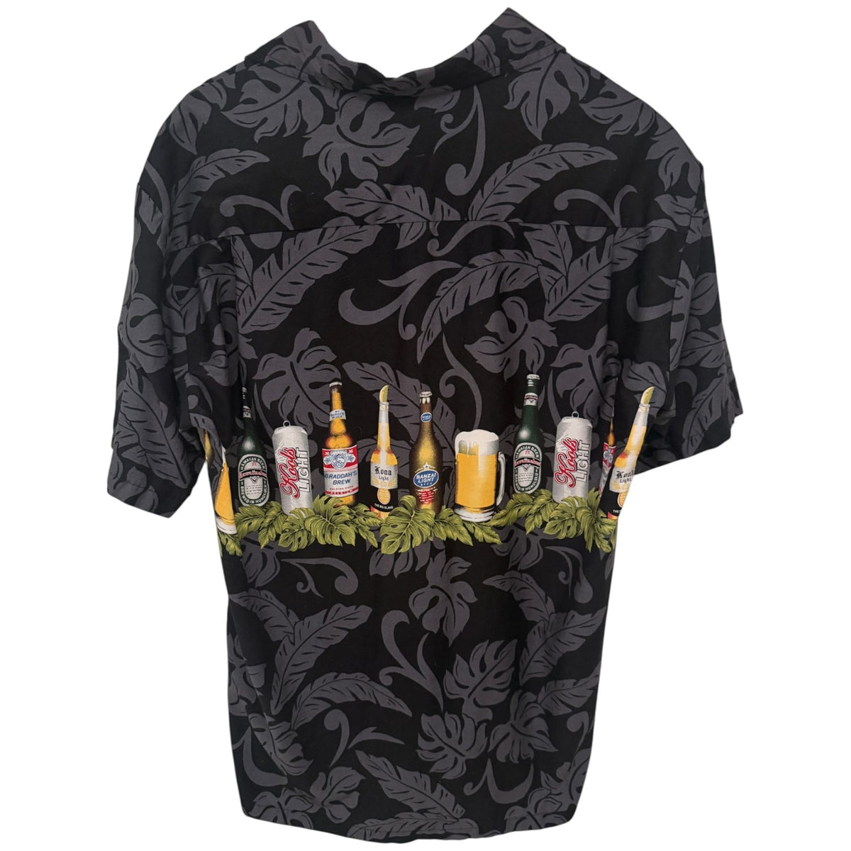 Aloha Republic Men's Black Button-Up — back view