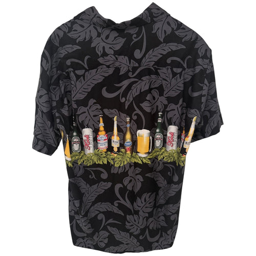 Aloha Republic Men's Black Button-Up — back view