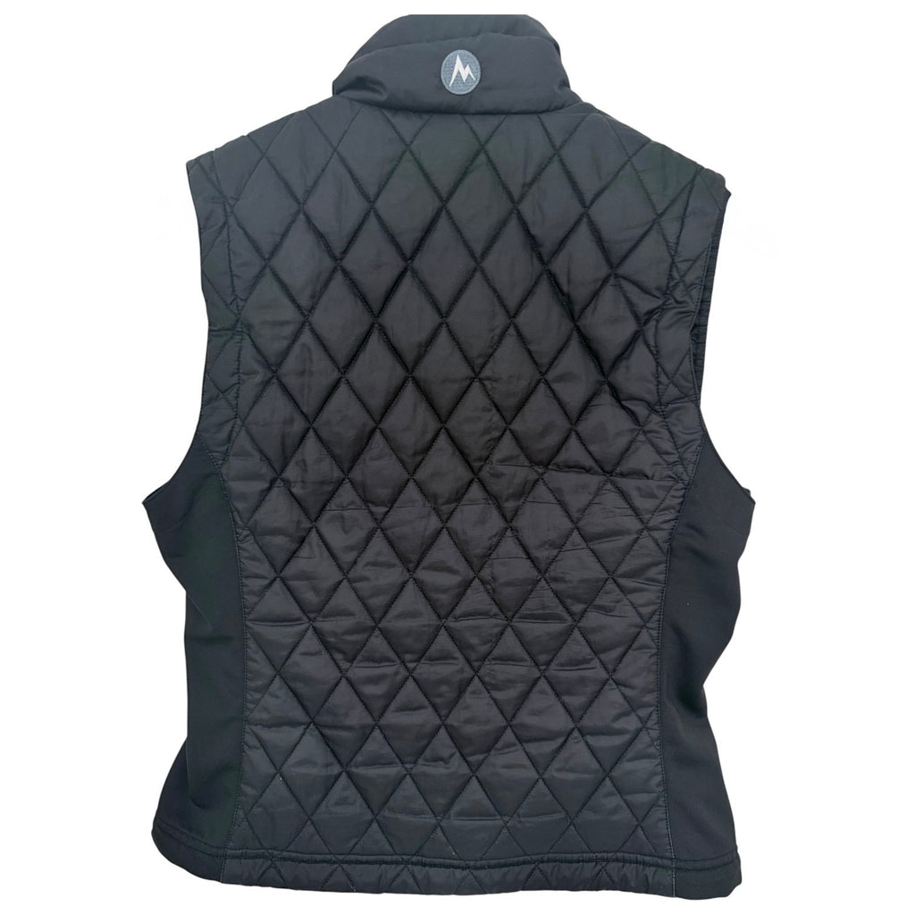 Marmot Quilted Vest Womens Small Black Full Zip Outdoor Puffer Vest