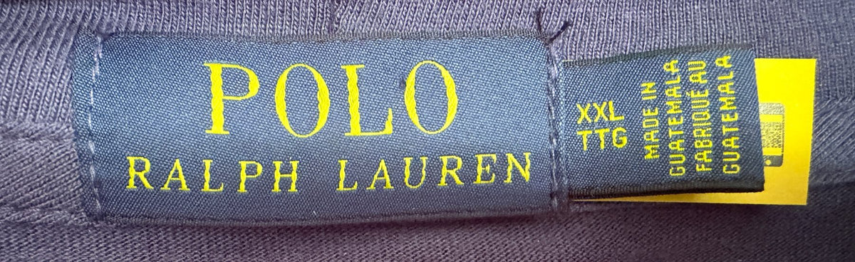 Ralph Lauren Men's Blue Colorblock Full-Zip Fleece Hoodie — brand label