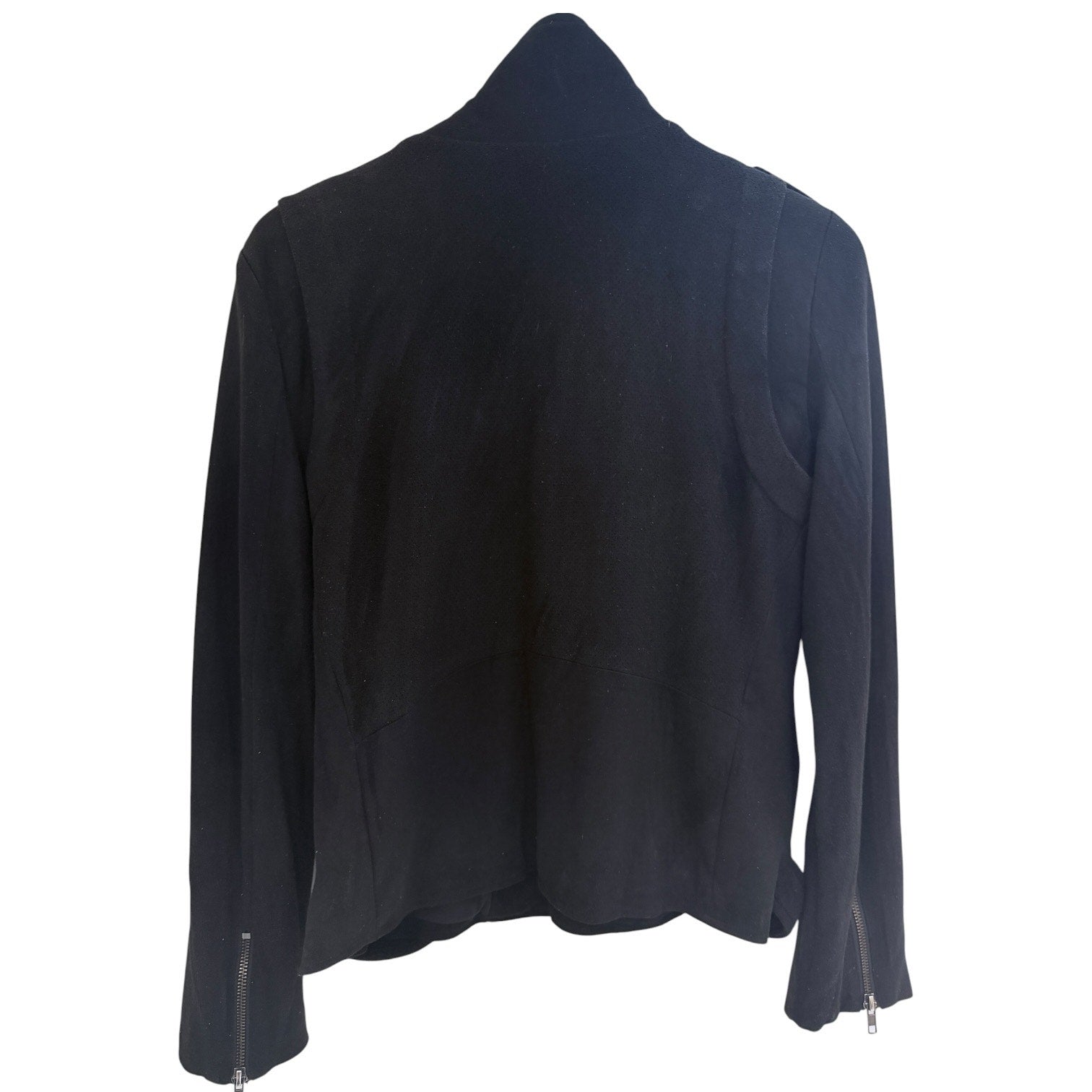 Pixley Moto Jacket Womens Medium Black Asymmetrical Zip Motorcycle Style Coat