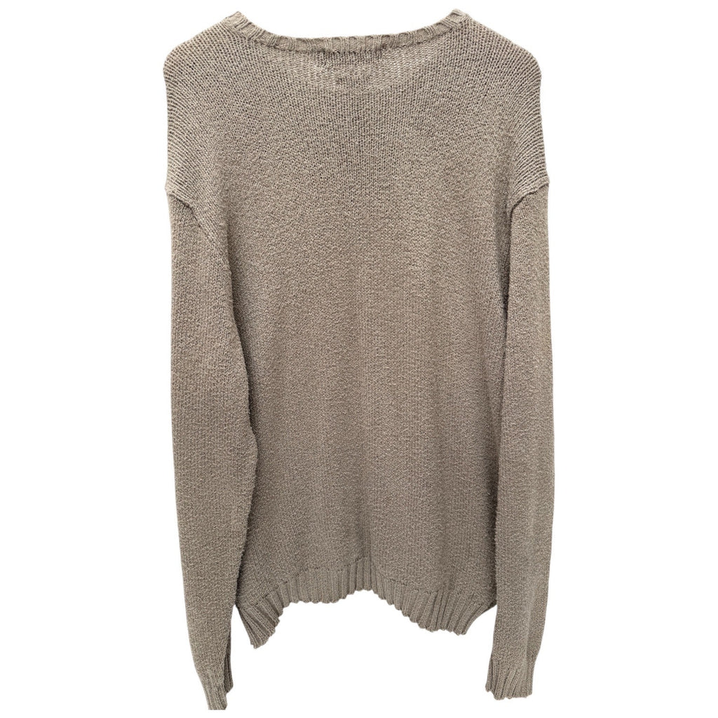 Polo Ralph Lauren Sweater Mens XXL Beige Knit Crewneck Cotton Pony Logo