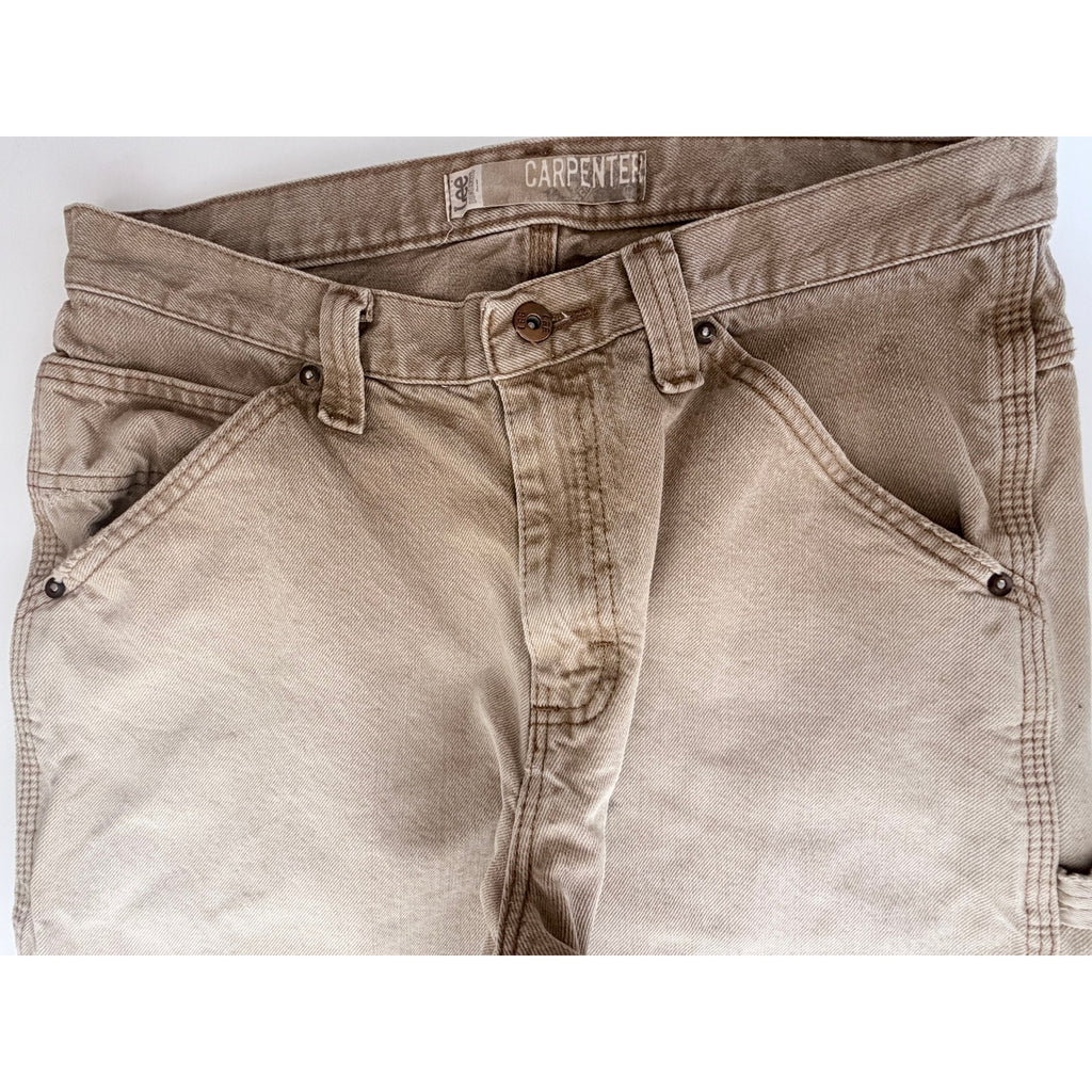 Lee Carpenter Mens 32x32 Tan Carpenter Pants Workwear Cotton Straight Leg