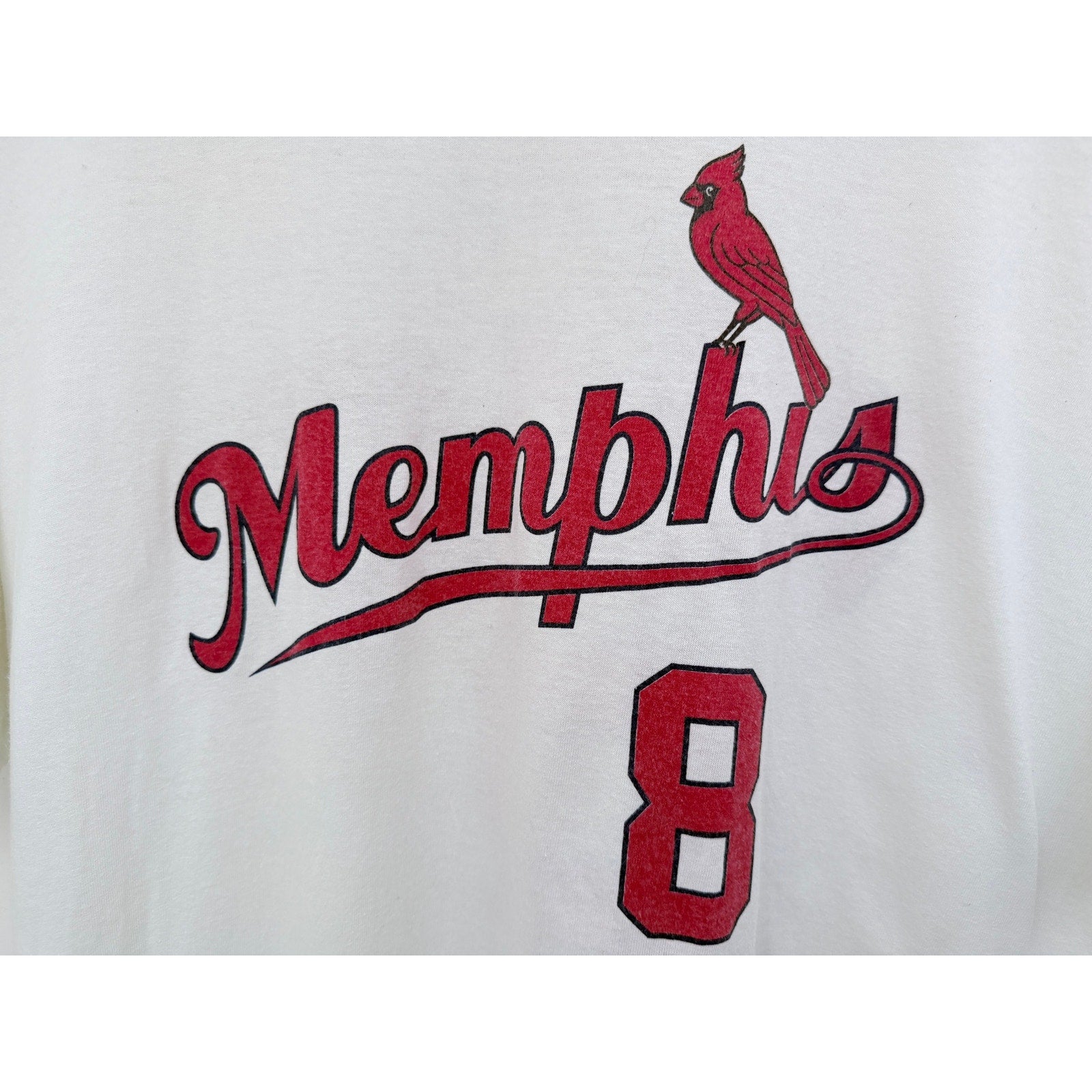 Memphis Craig 8 Graphic T Shirt Mens XL White Baseball Valvoline Max Life Tee