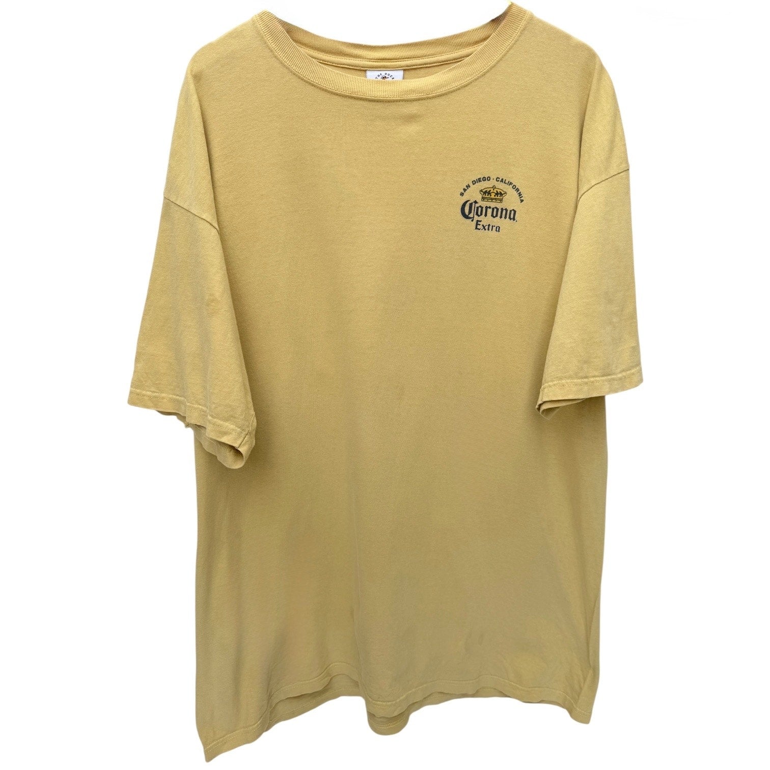 Corona Extra Graphic T Shirt Mens 2XL Yellow San Diego California Beer Tee