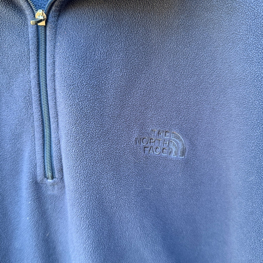 The North Face Quarter Zip Fleece Mens XL Blue Pullover