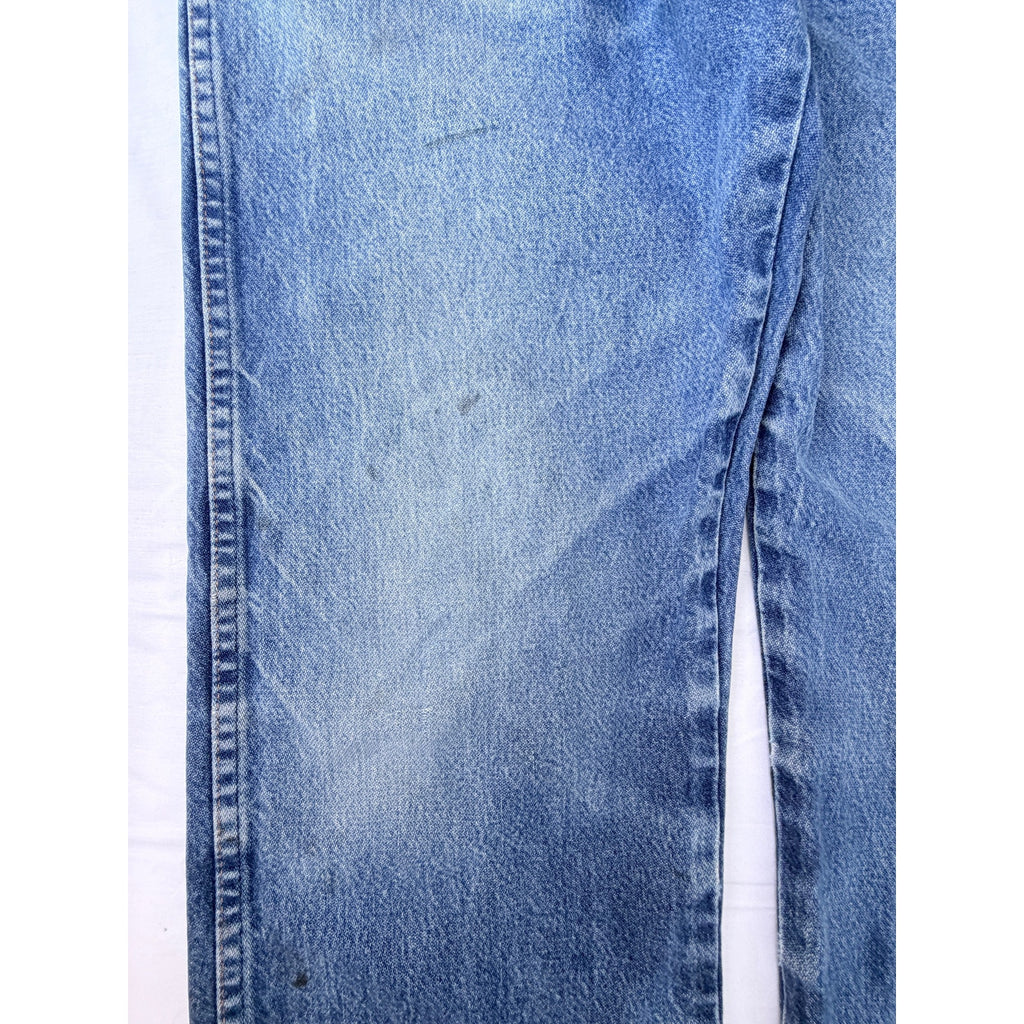 Wrangler Mens Jeans 36x30 Blue Vintage Straight Leg Western Denim USA Fabric