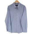 Ralph Lauren Button Up Shirt Mens XXL Blue White Check Pony Logo Long Sleeve