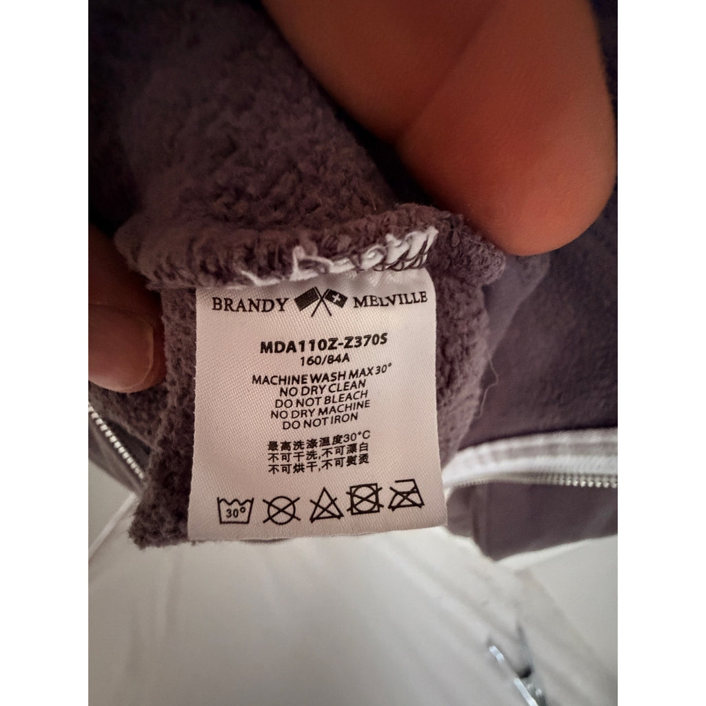 Brandy Melville Brown Zip Hoodie One Size