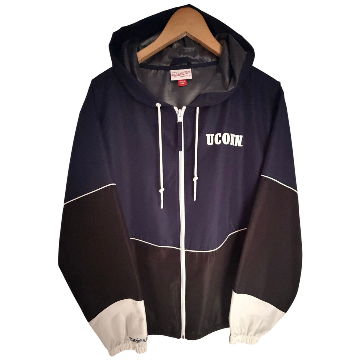 Mitchell & Ness Navy Blue Gold Century Hooded Sweatshirt - Men's L