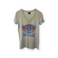 Harley Davidson Yellow Freedom Cycles V-Neck T Shirt Womens Medium Nashville TN