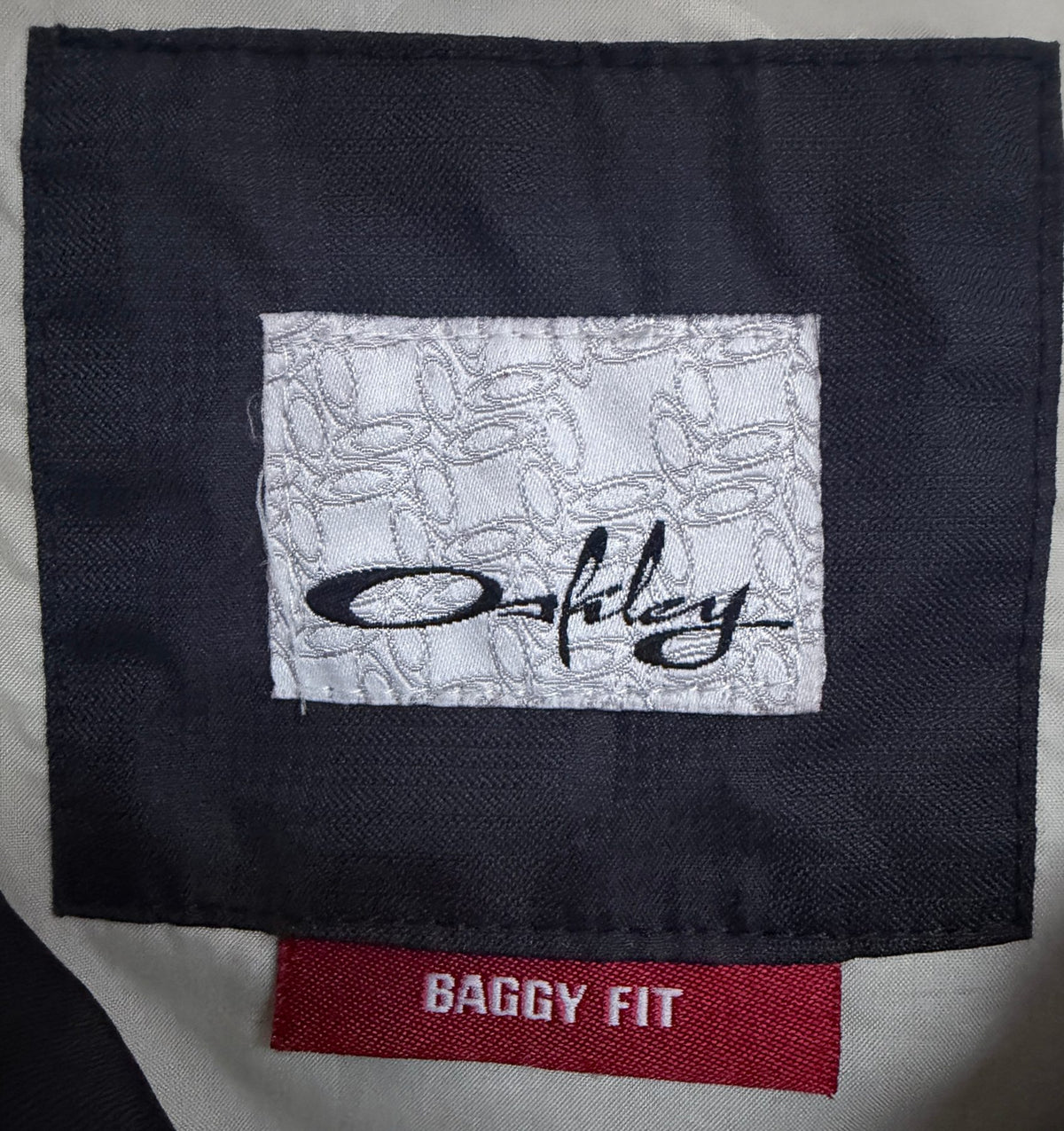 Oakley Men's Black Baggy Fit Coat — brand label
