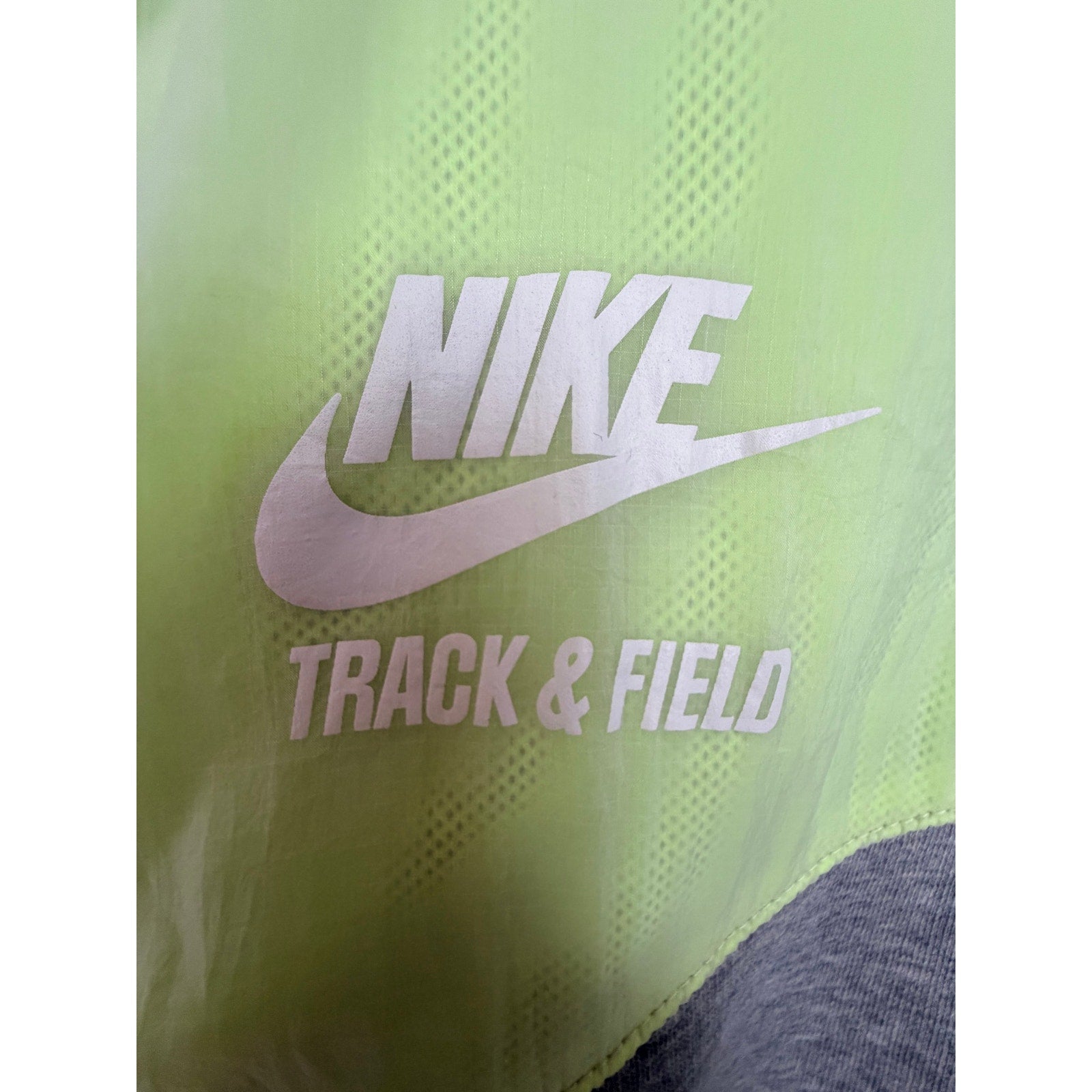 Nike Track & Field Hoodie Womens Medium Gray Volt