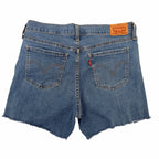 Levi's Women's Mid Length Distressed Denim Shorts 30 detail image 2