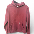 Carhartt Hoodie Womens M Burgundy Workwear Pullover Heavyweight
