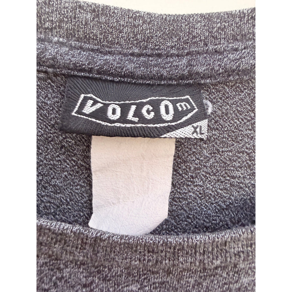 Volcom Graphic T Shirt Womens Small Gray Logo Casual Tee