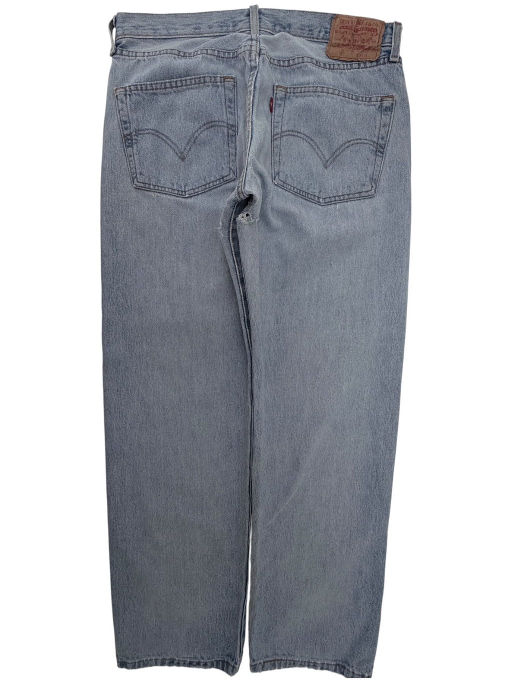 Levi's Men's Light Blue 501 Original Fit Jeans — back view