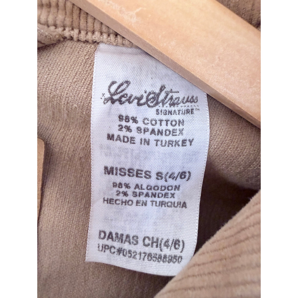 Levi Strauss Signature Corduroy Jacket Womens Small Tan Button Front Coat
