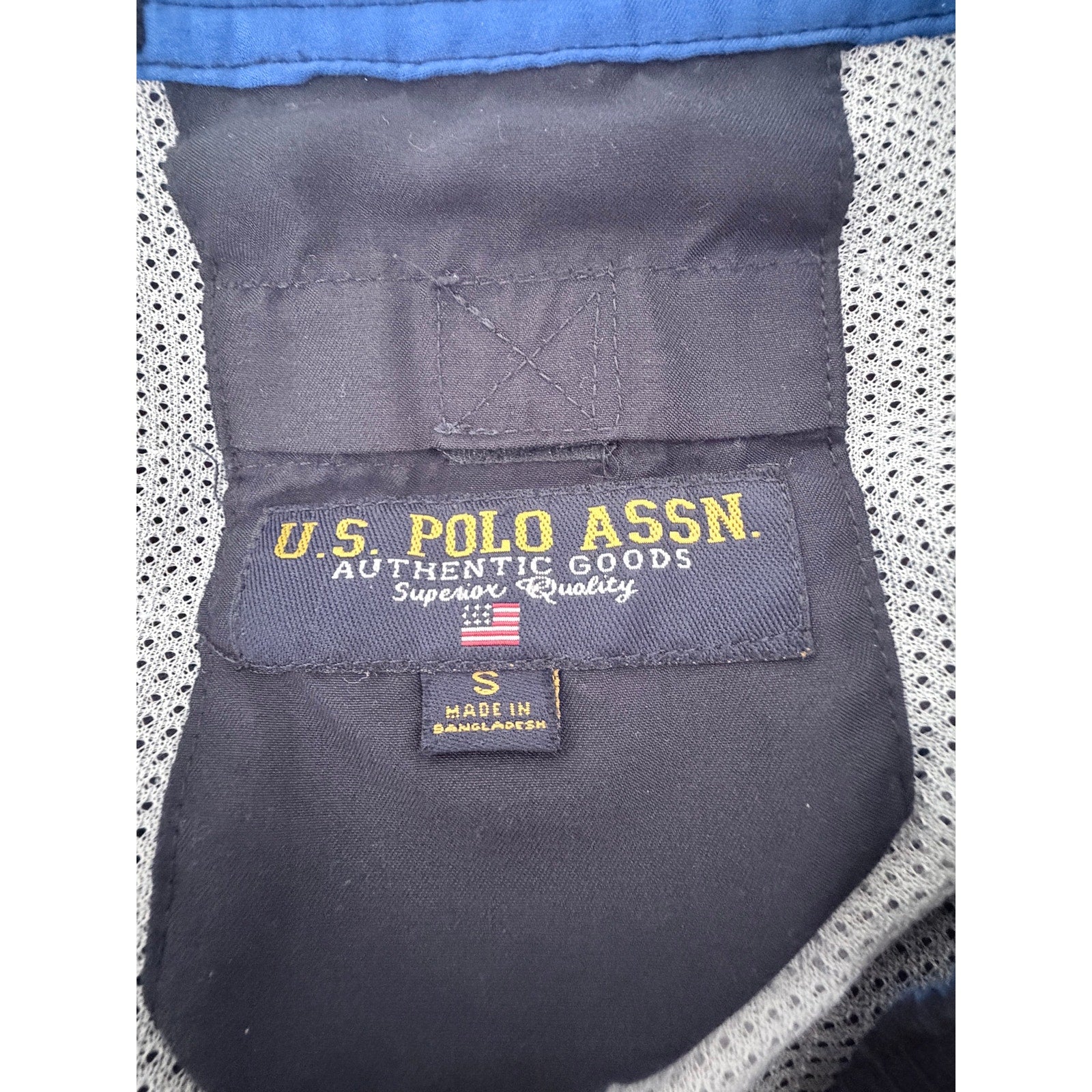 U.S. Polo Assn Swim Trunks Mens Small Navy Blue Lined Board Shorts Drawstring