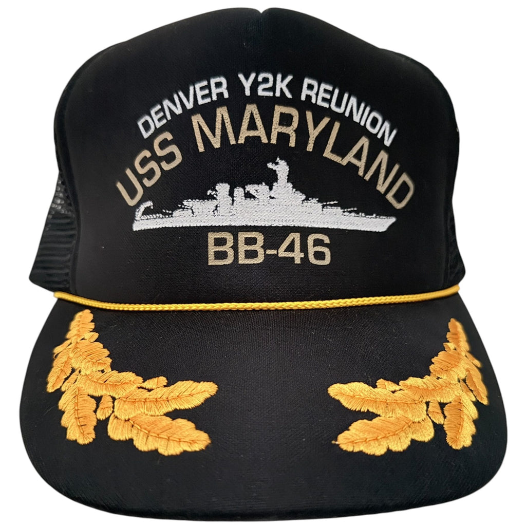 Unbranded Men's Black Denver Y2K Reunion USS Maryland BB-46 Hat — front view