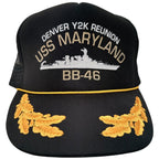Unbranded Men's Black Denver Y2K Reunion USS Maryland BB-46 Hat — front view