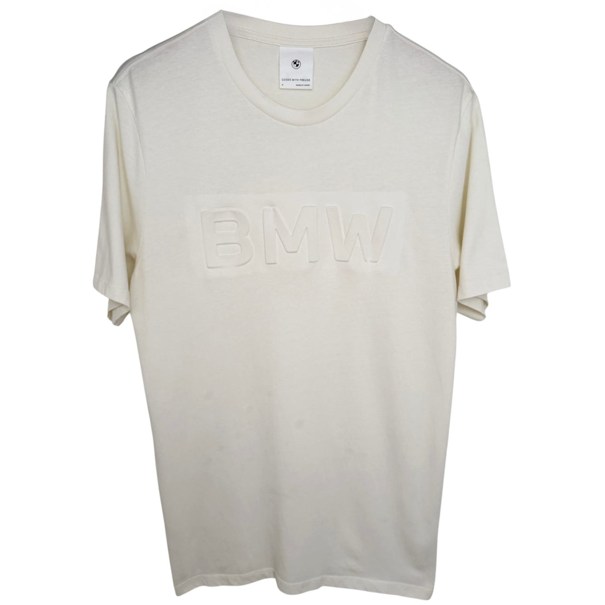 BMW Men's Ivory Goods With Freude T-Shirt — front view