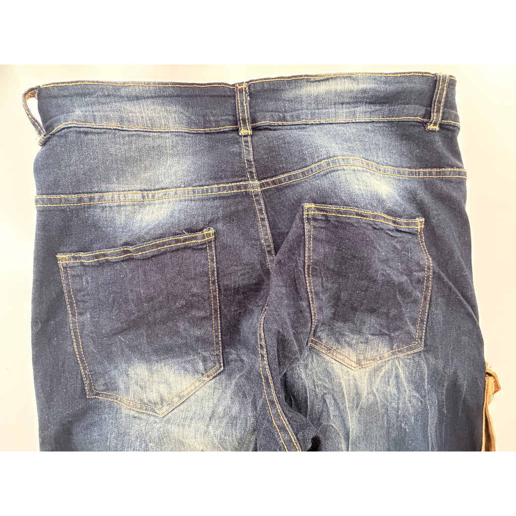 Rockstar Cargo Jeans Mens 40 Distressed Utility Denim