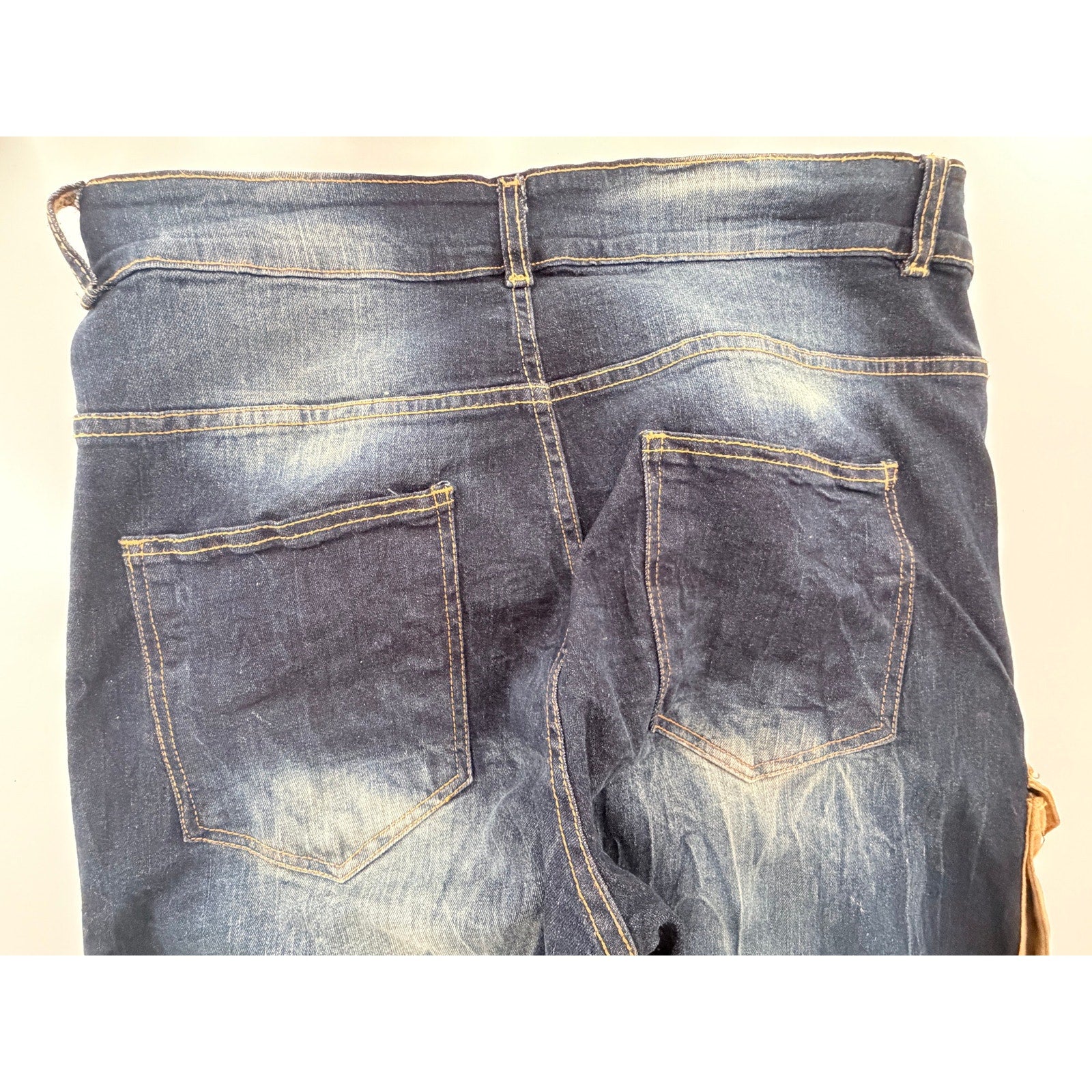 Rockstar Cargo Jeans Mens 40 Distressed Utility Denim