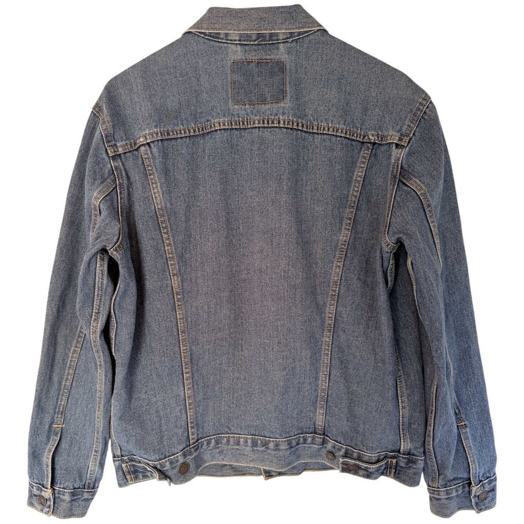 Levis 72334 Denim Trucker Jacket Mens Medium Blue Button Front