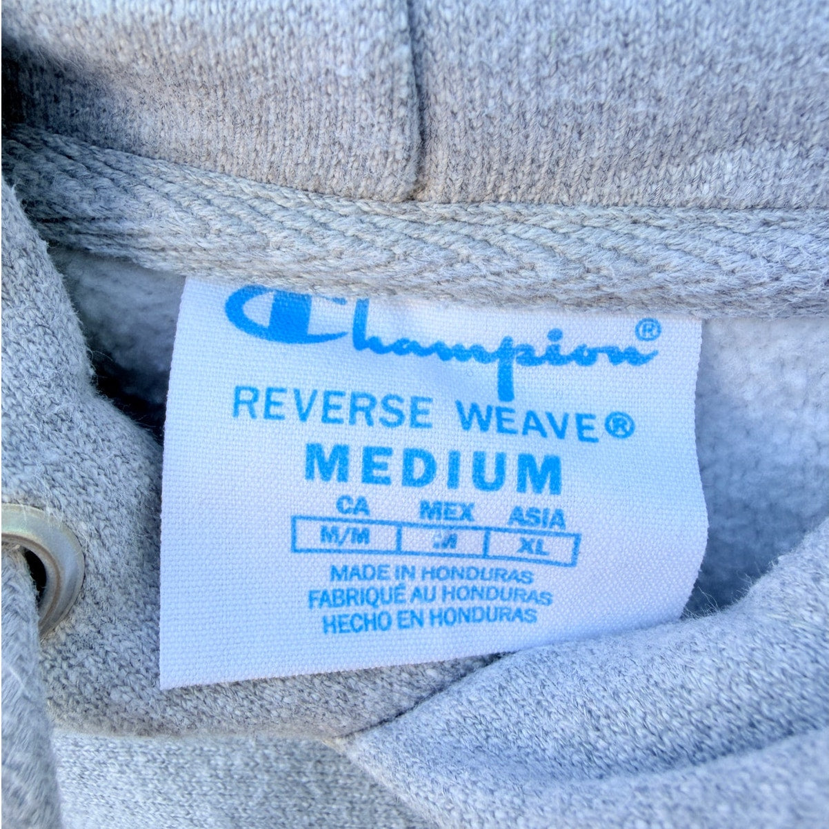 Champion Reverse Weave Hoodie Mens Large Gray Heavyweight Pullover