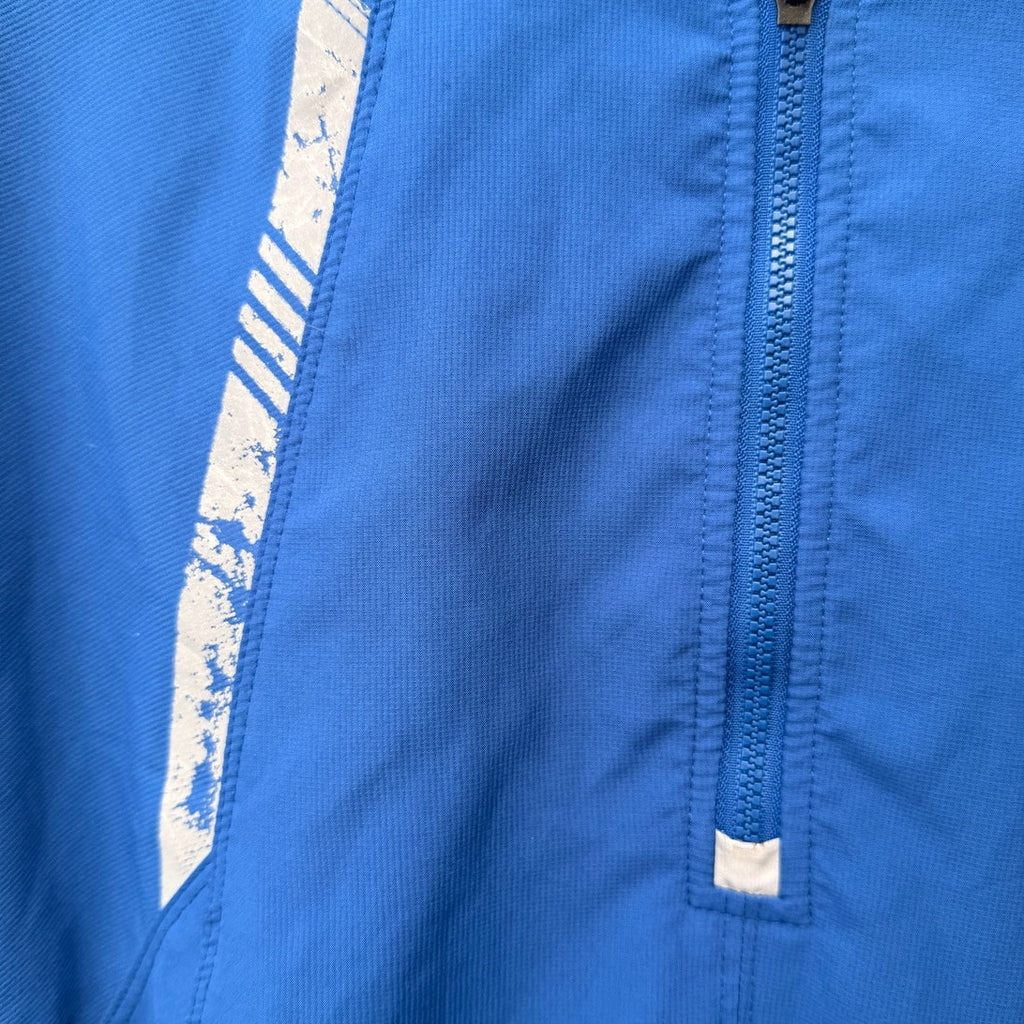 Nike Running Dri-Fit Quarter Zip Jacket Blue Gray Athletic Windbreaker Mens XL